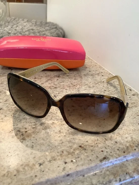 Kate Spade Women’s Lulu Tortoise Sunglasses - Brown Gold - Picture 6 of 6